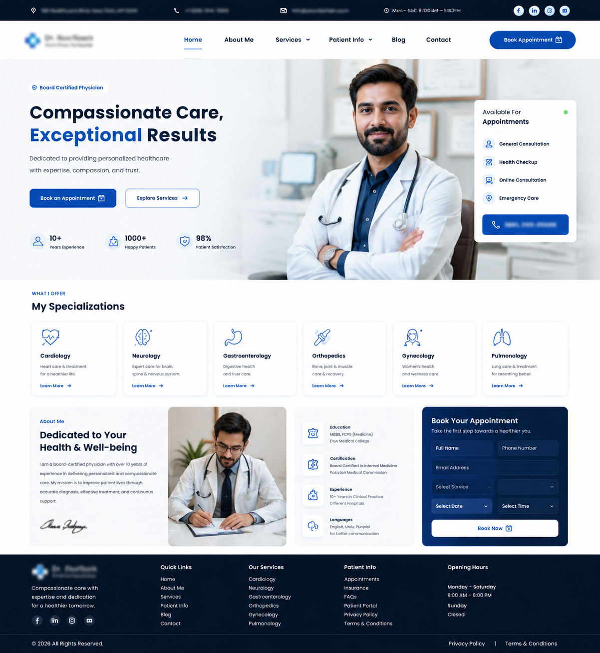 clinic_doctor_portfolio_website