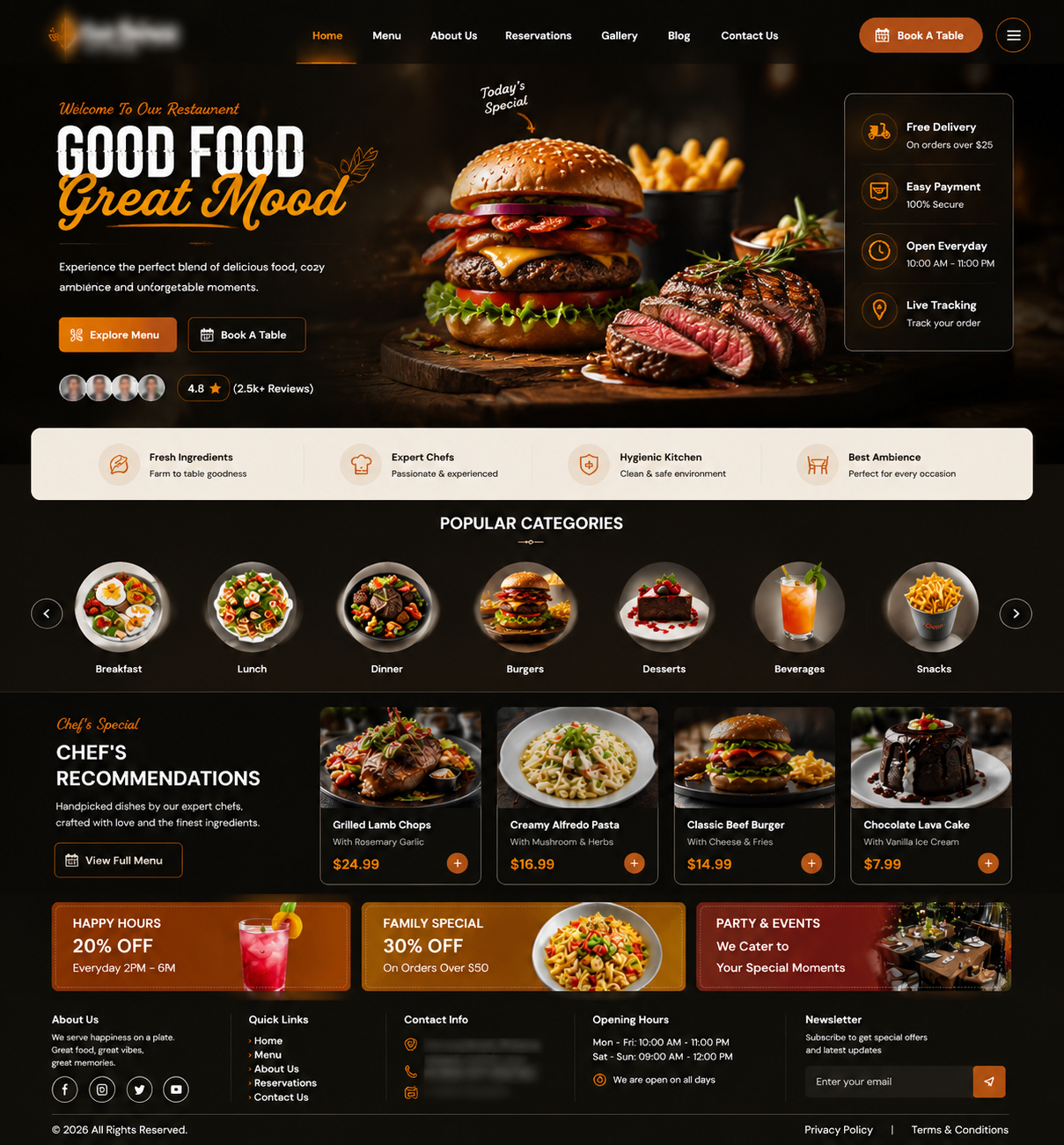 resturant_cafe_website design project